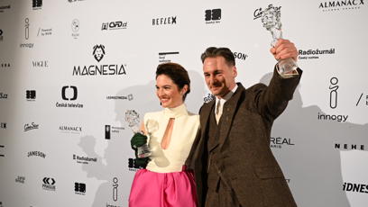 FOTO: Jan Nedbal a Kristýna Ryška se stali nejlepšími herci ve vedlejších seriálových rolích.