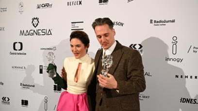 FOTO: Jan Nedbal a Kristýna Ryška se stali nejlepšími herci ve vedlejších seriálových rolích.