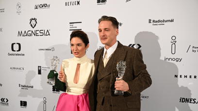 FOTO: Jan Nedbal a Kristýna Ryška se stali nejlepšími herci ve vedlejších seriálových rolích.