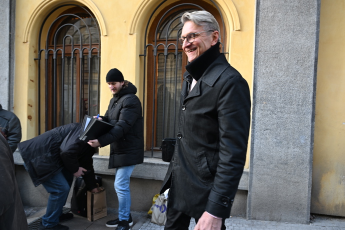 Jan Svěrák byl samý úsměv. 