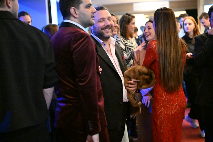 Felix Slováček mladší na premiéře.