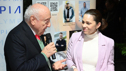 FOTO: Felix Slováček s moderátorkou Míšou Noskovou.