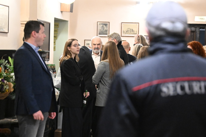 Zdeněk Svěrák na oslavě.