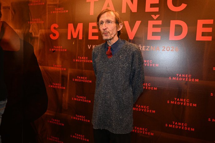 Vladimír Javorský na slavnostní premiéře Tanec s medvědem.