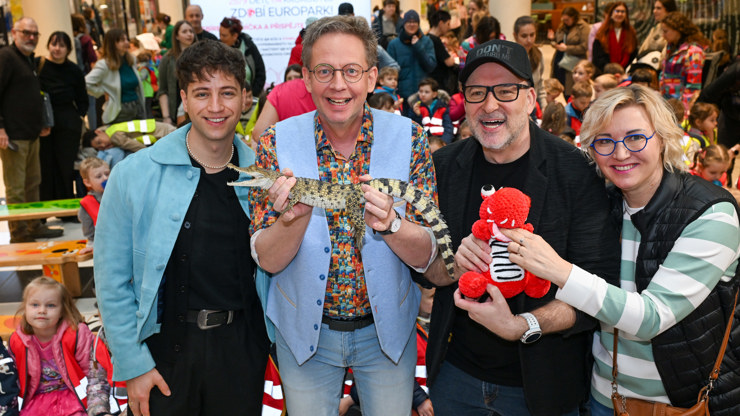 Ze slavnostního zahájení výstavy a výtvarné soutěže „Krokodýli v EUROPARKu“