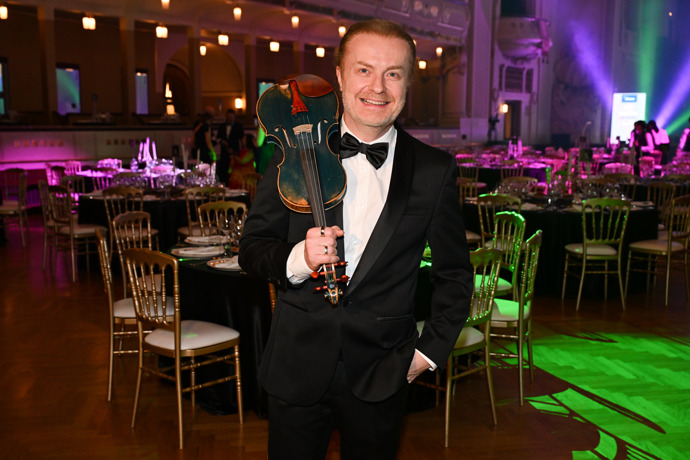 Pavel Šporcl na Plese potravinové banky. 