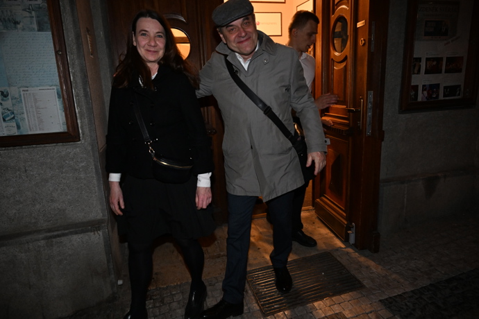 Miroslav Táborský  s manželkou rozdávali úsměvy.