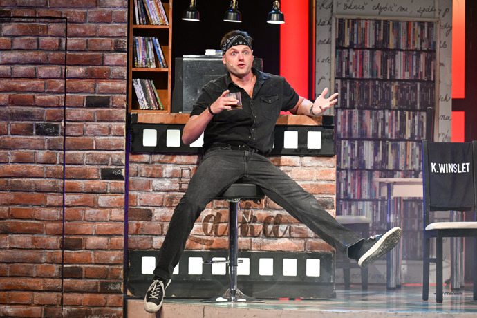 Jan Kříž během představení muzikálu Biograf láska. 