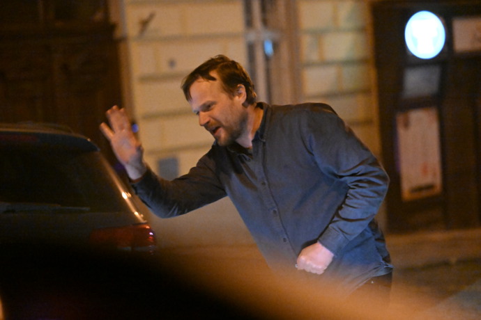 Kryštof Hádek na narozeninové oslavě Zdeňka Svěráka.