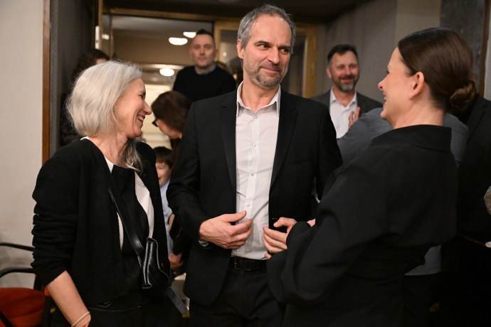 Petr Vršek dorazila na premiéru filmu Tanec s medvědem. 