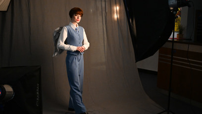 FOTO: Michaela Pecháčková při focení programu k muzikálu Andělé.