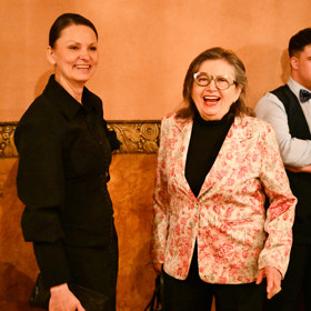 Melíšková a Kronerová s dobrou náladu. 