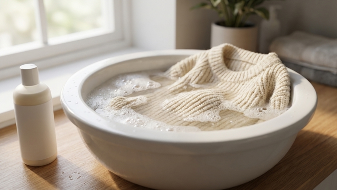 Vypadá váš svetr po vyprání jako obleček pro panenku? Tato lázeň mu vrátí původní velikost