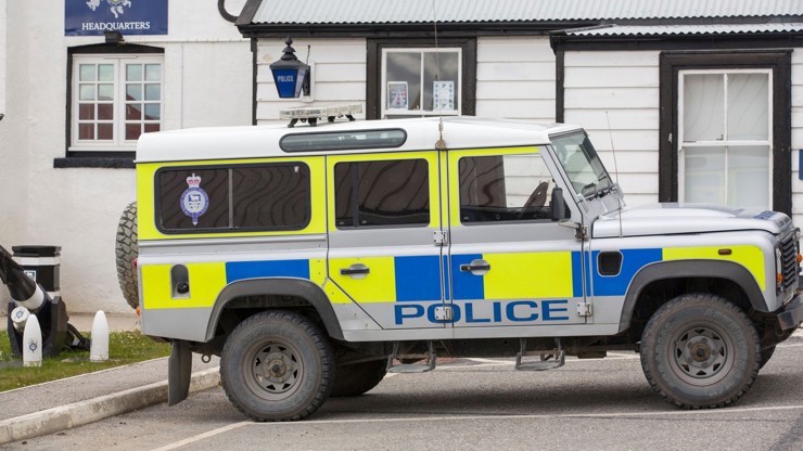 Policie v Paraguayi.
