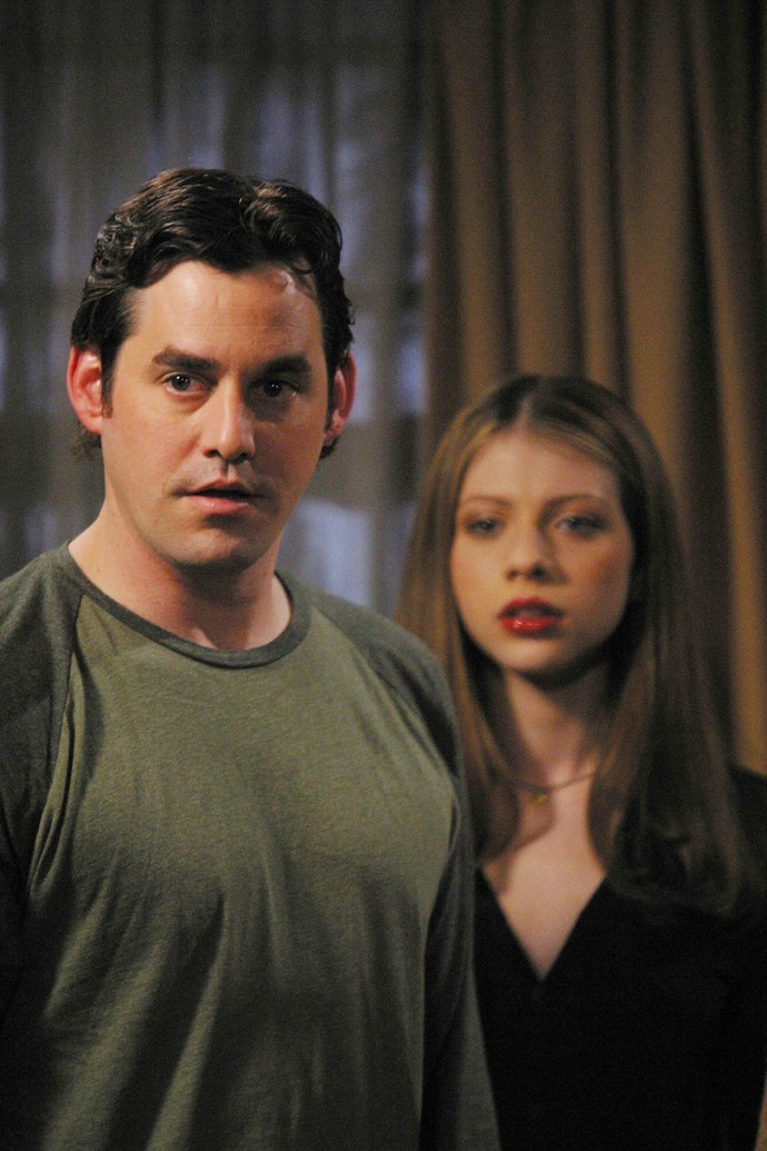 Nicholas Brendon se Sarah Michelle Gellar v seriálu Buffy, přemožitelka upírů.