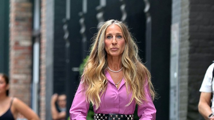 Sarah Jessica Parker během natáčení pokračování seriálu Sex ve městě.