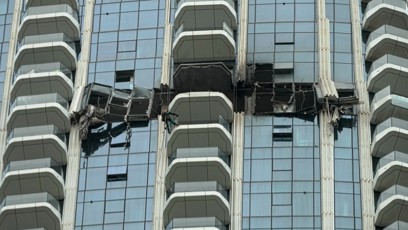 FOTO: Následky útoku dronu v Dubaji.