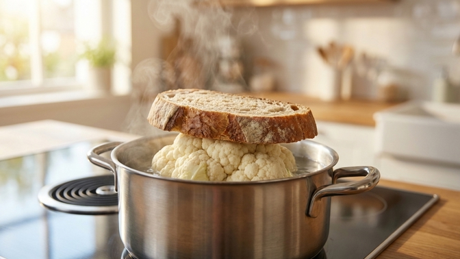 Konec zápachu z květáku: Jednoduchý trik s chlebem, který funguje
