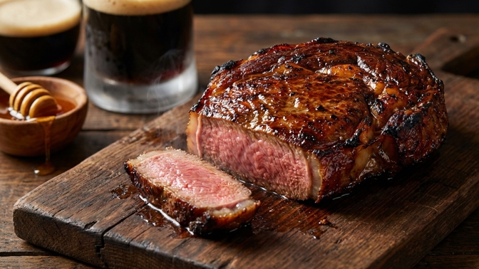 Přírodní enzymy v černém pivu dokážou s masem divy: Tato souhra s medem vytvoří v marinádě krustu a šťavnatost