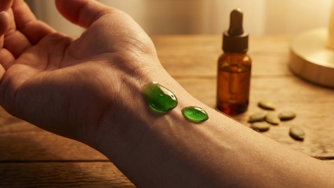 Vaše tepna na zápěstí doručí zinek k nervům: Dvě kapky dýňového oleje před spaním zastaví noční křeče a rozzáří pleť