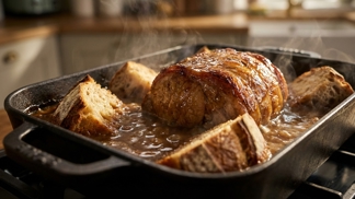 Zapomeňte na mouku: Starý trik s kouskem chleba v pekáči zajistí hustou omáčku a uleví vašemu trávení