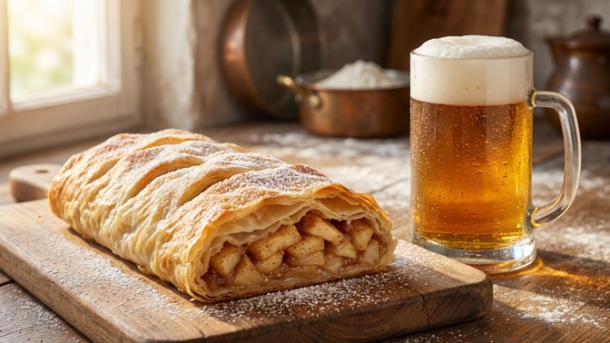 Jak vypracovat tenké těsto na štrúdl? Stačí přidat sklenici piva