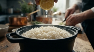 Už žádná lepivá rýže: Pár kapek citronu v hrnci zajistí sněhobílou barvu a texturu jako z restaurace