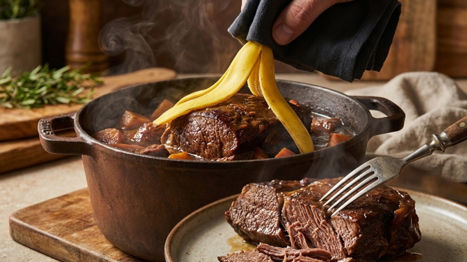 Proč asijští kuchaři hází k hovězímu banánovou slupku? Tato finta promění maso v lahůdku, kterou ukrojíte i bez nože