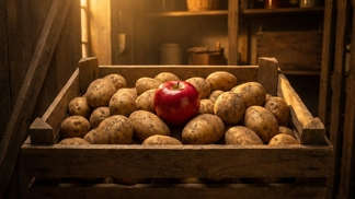 Brambory v bedně vám už nevyklíčí ani nezměknou: Jedno jablko mezi hlízami funguje jako přírodní brzda, která je udrží čerstvé až do léta
