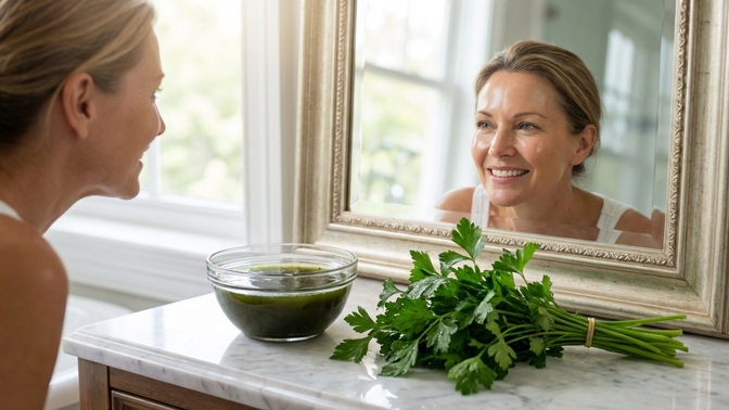 Redukce pigmentových skvrn: Proč do péče o pleť zařadit petrželku?