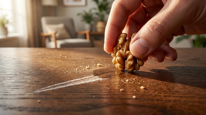 Jak odstranit škrábance na nábytku? Pomůže vlašský ořech