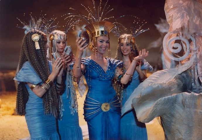 snímek z pohádky Putování po Blažených ostrovech (Zlata Adamovská, Dagmar Havlová a Nela Boudová)