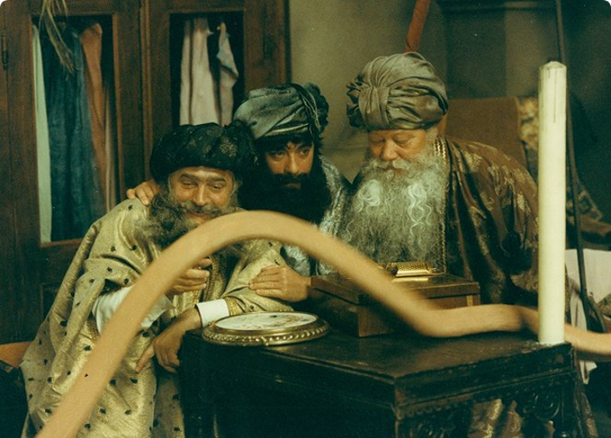 snímek z filmu Tři veteráni (Josef Somr, Petr Čepek, Rudolf Hrušínský)