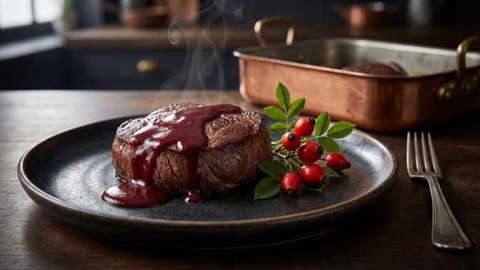 Nehledejte hloubku chuti v regálech s kořením: Rudé plody od lesní cesty v pekáči promění pečeni v zážitek