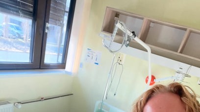 FOTO: Kristina Kloubková v nemocnici.