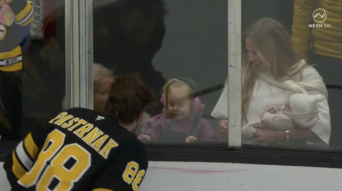 David Pastrňák měl v hledišti největší podporu.