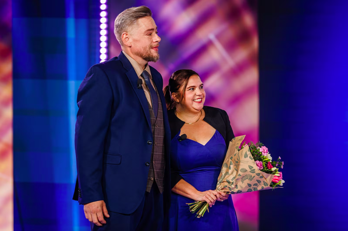 Honza se svou snoubenkou Jitkou, kterou požádal o ruku během slavnostního galavečera.