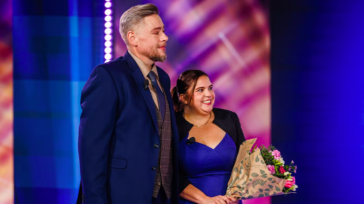 Honza se svou snoubenkou Jitkou, kterou požádal o ruku během slavnostního galavečera.