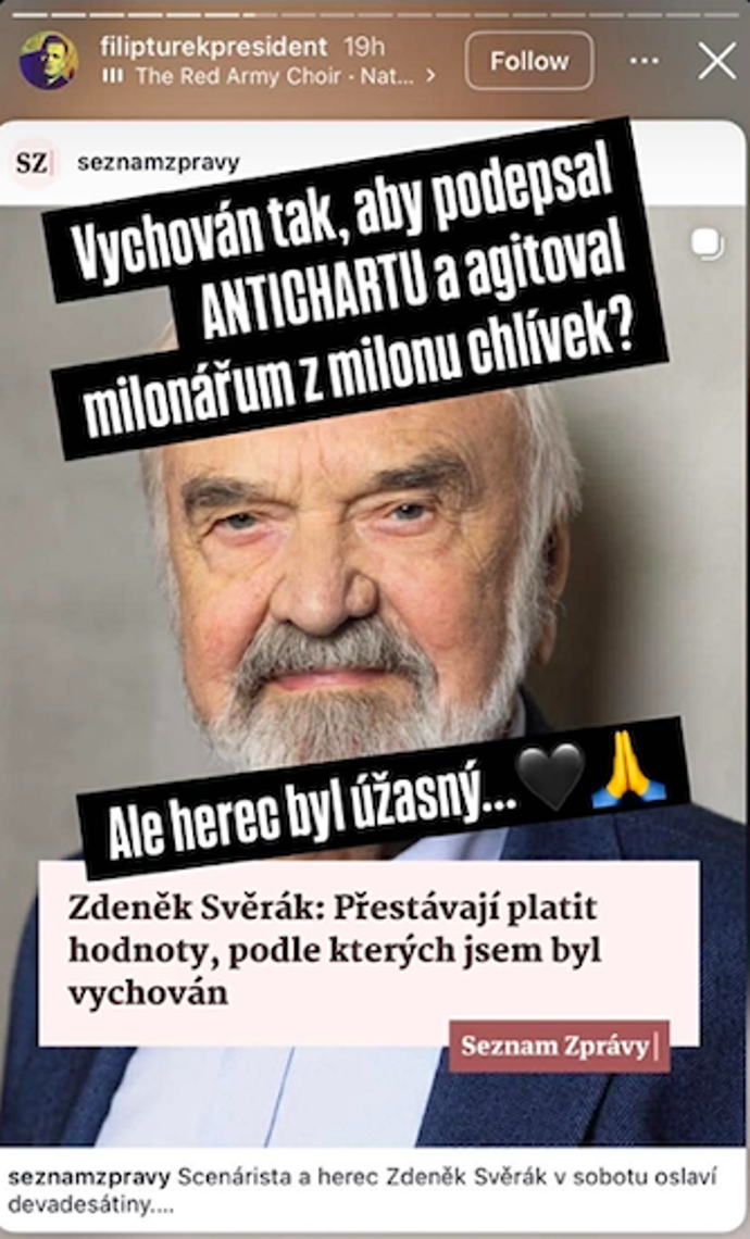 Filip turek opět budí kontroverze.