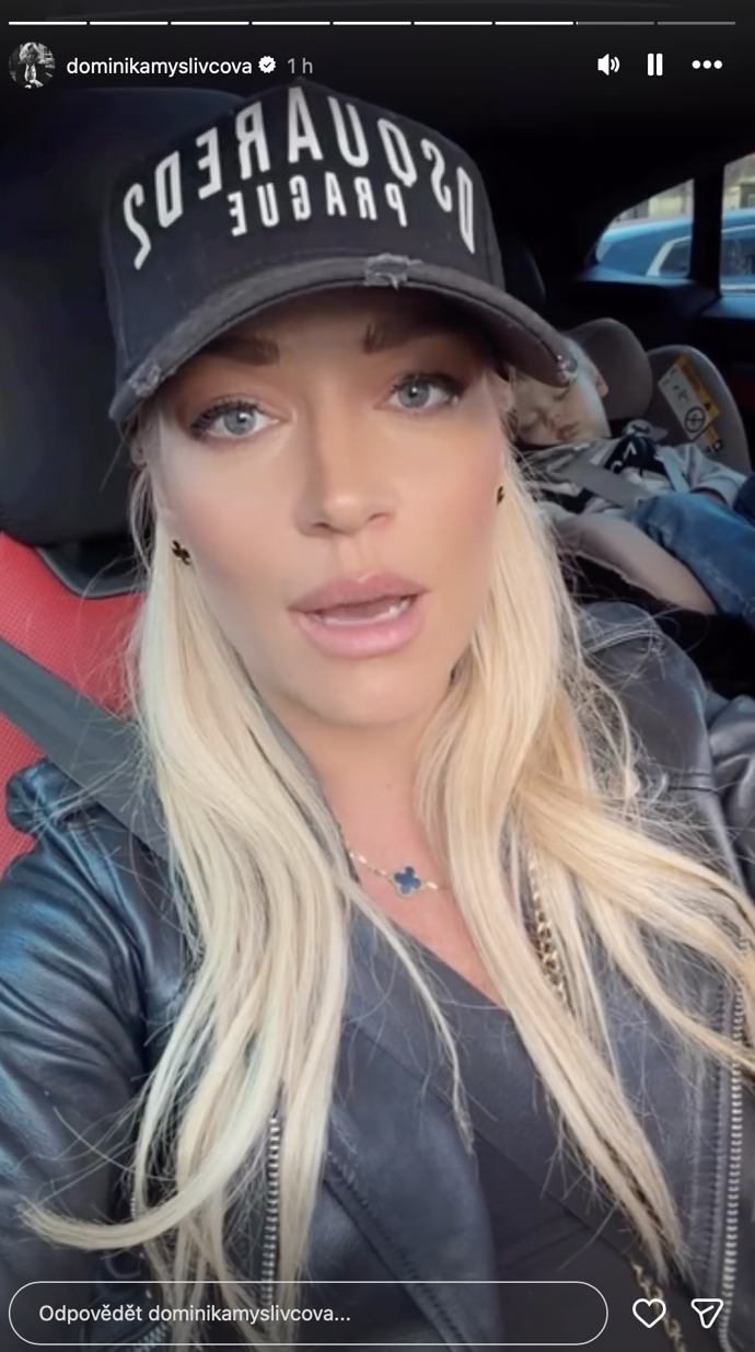 Dominika Myslivcová poslala svému ex vzkaz přes stories.
