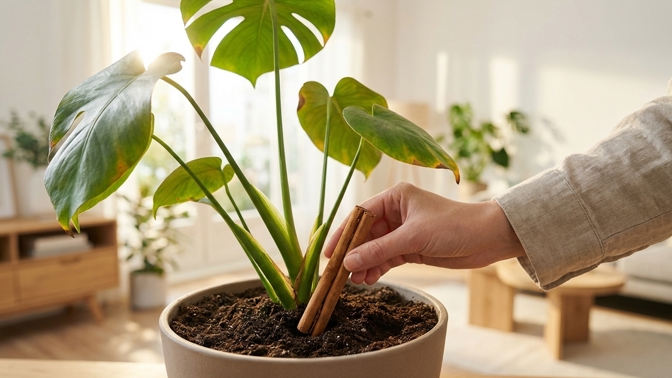 Žloutnou vám listy pokojovek? Pomůže skořice ze spíže