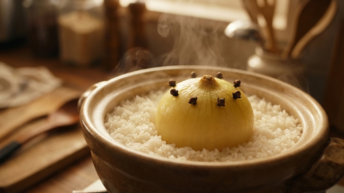 Rýže s cibulí a hřebíčkem: Snadný způsob, jak vylepšit každou přílohu