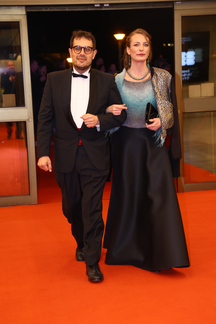 Anna Polívková s manželem na Českém lvu.