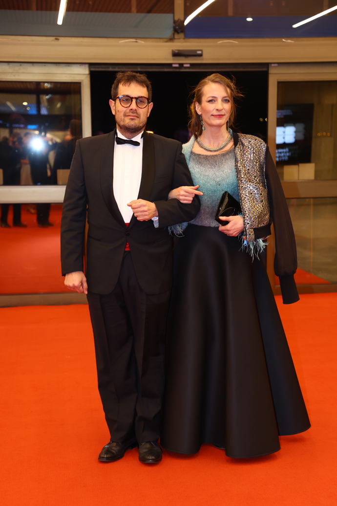 Anna Polívková s manželem na Českém lvu.