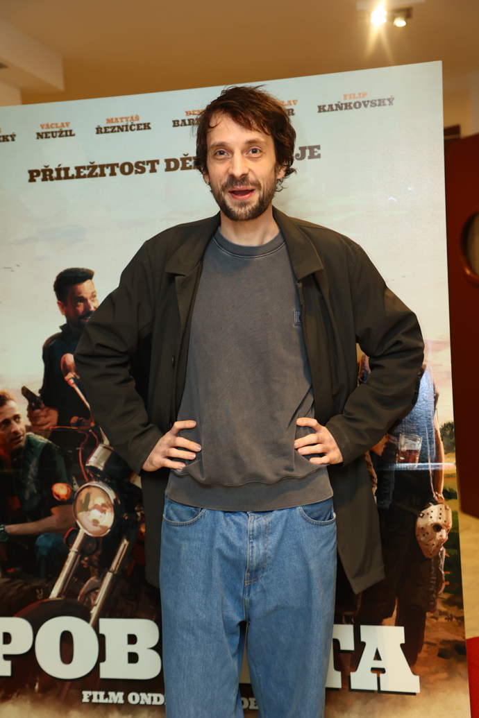 Matyáš Kaňkovský na představení filmu Poberta.