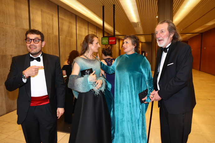 Anna Polívková se svým manželem, otcem Bolkem a jeho ženou.