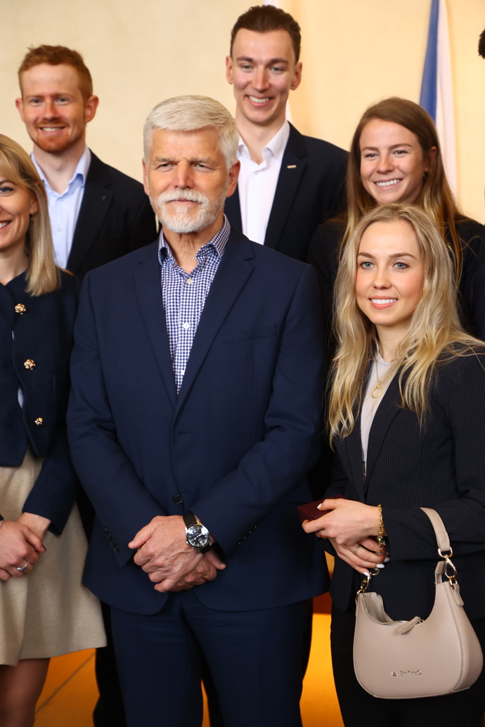 Prezident Petr Pavel přijal na Hradě sportovce ze Zimních olympijských her.