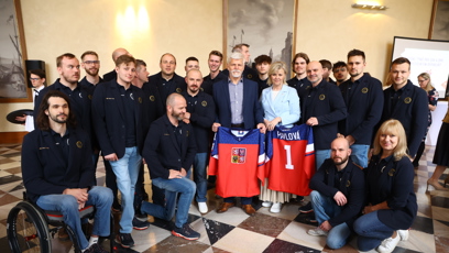 FOTO: Čeští sportovci na pražském Hradě.