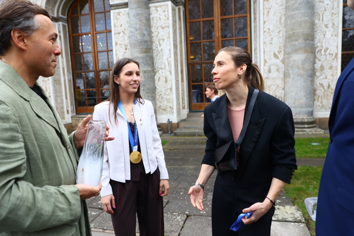 Čeští sportovci na pražském Hradě.