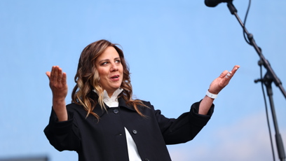 FOTO: Aneta Langerová na demonstraci Milionu chvilek.